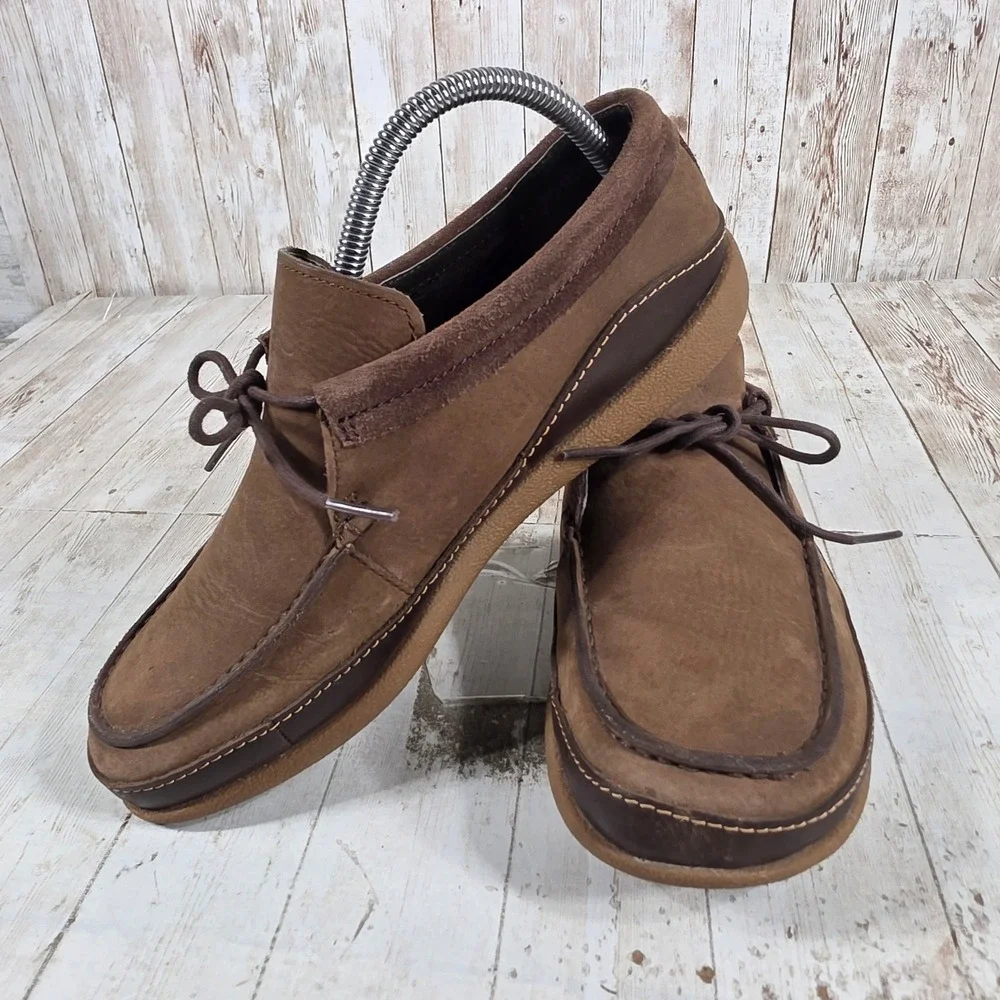 Chaco Pinecone Brown Leather Moc Toe Loafers Womens 8.5 J105846 Comfort Shoes